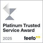 Feefo platinum trusted 2025 badge award
